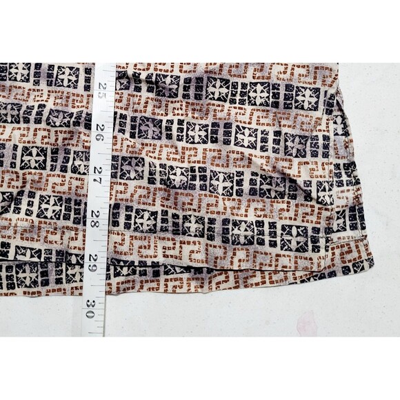 Tori Richard Geometric Made In Hawaii USA 100% Cotton Lawn Hawaiian Large EUC - Picture 4 of 7